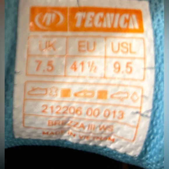 TECNICA. Brezza III Hiking Shoes size: US M9.5/W:10.5 - Picture 7 of 7